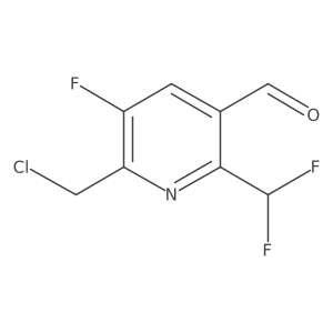 2-(Chloromethyl)-6-(difluoromethyl)-3-fluoropyridine-5-carboxaldehyde结构式
