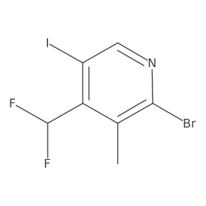 2-Bromo-4-(difluoromethyl)-5-iodo-3-methylpyridine结构式