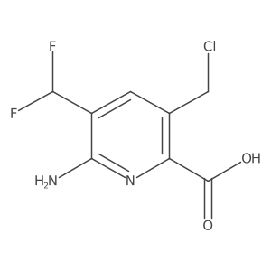 6-Amino-3-(chloromethyl)-5-(difluoromethyl)picolinic acid Structure