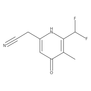 2-(Difluoromethyl)-4-hydroxy-3-methylpyridine-6-acetonitrile结构式