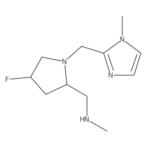 {[(2S,4S)-4-fluoro-1-[(1-methyl-1H-imidazol-2-yl)methyl]pyrrolidin-2-yl]methyl}(methyl)amine结构式