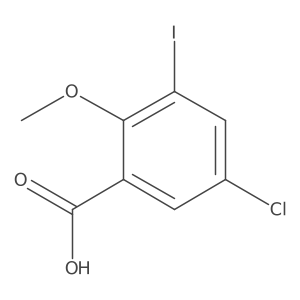 5-Chloro-3-iodo-2-methoxybenzoic acid结构式