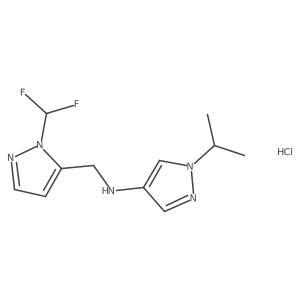 N-{[1-(difluoromethyl)-1H-pyrazol-5-yl]methyl}-1-isopropyl-1H-pyrazol-4-amine Structure
