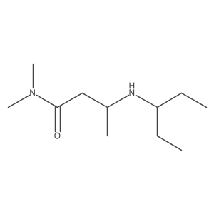 N,N-dimethyl-3-[(pentan-3-yl)amino]butanamide结构式