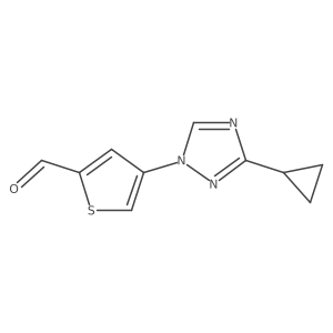 4-(3-Cyclopropyl-1H-1,2,4-triazol-1-yl)thiophene-2-carbaldehyde Structure