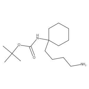 tert-butyl N-[1-(4-aminobutyl)cyclohexyl]carbamate结构式