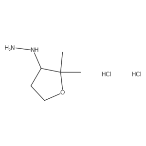 (2,2-Dimethyloxolan-3-yl)hydrazine dihydrochloride Structure