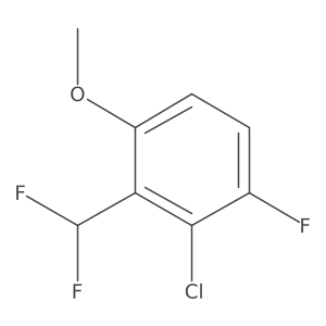 2-Chloro-3-(difluoromethyl)-1-fluoro-4-methoxybenzene结构式