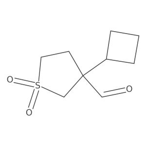 3-Cyclobutyl-1,1-dioxo-1lambda6-thiolane-3-carbaldehyde Structure