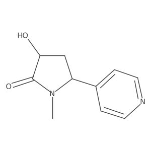 3-Hydroxy-1-methyl-5-(pyridin-4-yl)pyrrolidin-2-one结构式
