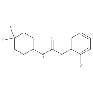 2-(2-bromophenyl)-N-(4,4-difluorocyclohexyl)acetamide结构式