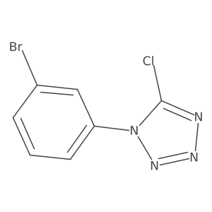 1-(3-bromophenyl)-5-chloro-1H-1,2,3,4-tetrazole结构式