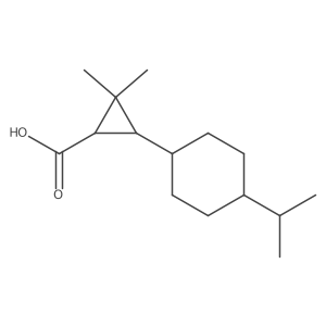 2,2-Dimethyl-3-[4-(propan-2-yl)cyclohexyl]cyclopropane-1-carboxylic acid Structure