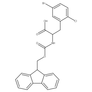 N-Fmoc-5-bromo-2-chloro-L-phenylalanine Structure