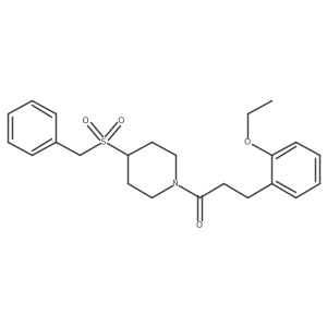 1-(4-(Benzylsulfonyl)piperidin-1-yl)-3-(2-ethoxyphenyl)propan-1-one结构式