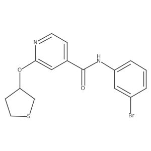 N-(3-bromophenyl)-2-((tetrahydrothiophen-3-yl)oxy)isonicotinamide结构式