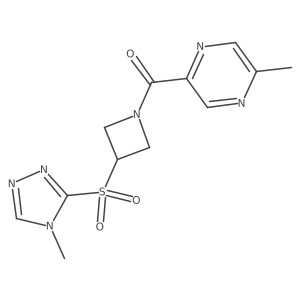 (3-((4-methyl-4H-1,2,4-triazol-3-yl)sulfonyl)azetidin-1-yl)(5-methylpyrazin-2-yl)methanone Structure