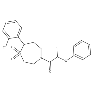 1-(7-(2-Chlorophenyl)-1,1-dioxido-1,4-thiazepan-4-yl)-2-phenoxypropan-1-one Structure