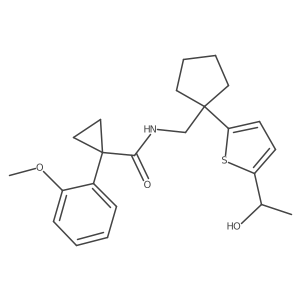 N-((1-(5-(1-hydroxyethyl)thiophen-2-yl)cyclopentyl)methyl)-1-(2-methoxyphenyl)cyclopropanecarboxamide Structure