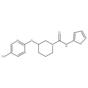 3-((5-chloropyrimidin-2-yl)oxy)-N-(thiophen-2-yl)piperidine-1-carboxamide Structure