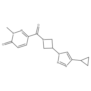 6-[3-(4-cyclopropyl-1H-1,2,3-triazol-1-yl)azetidine-1-carbonyl]-2-methyl-2,3-dihydropyridazin-3-one Structure