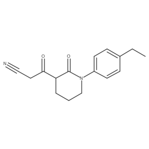 3-[1-(4-Ethylphenyl)-2-oxopiperidin-3-yl]-3-oxopropanenitrile Structure