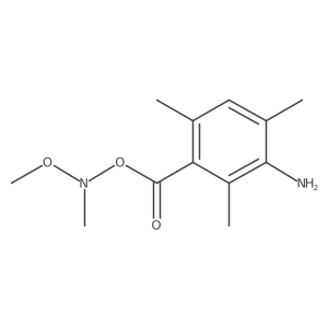 Methoxy(methyl)amino 3-amino-2,4,6-trimethylbenzoate结构式
