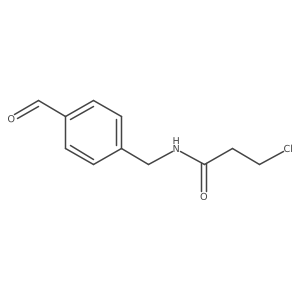 3-Chloro-N-[(4-formylphenyl)methyl]propanamide Structure