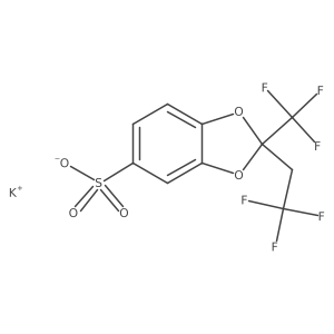 2'-Trifluoroethyl-2-trifluoromethyl-1,3-benzodioxole-5-sulfonic acid potassium salt Structure