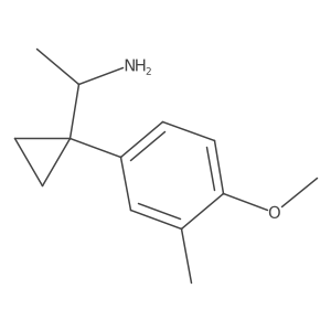 1-[1-(4-Methoxy-3-methylphenyl)cyclopropyl]ethan-1-amine结构式