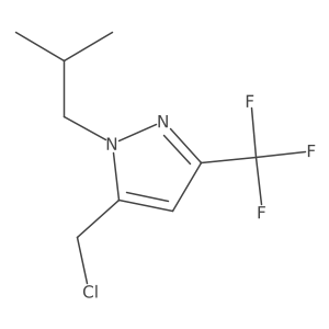5-(chloromethyl)-1-isobutyl-3-(trifluoromethyl)-1H-pyrazole结构式