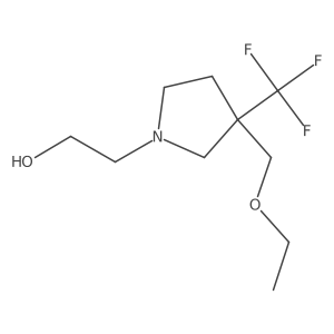 2-(3-(Ethoxymethyl)-3-(trifluoromethyl)pyrrolidin-1-yl)ethan-1-ol结构式