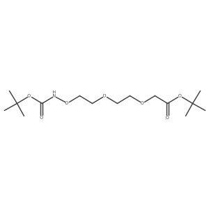 t-Boc-Aminooxy-PEG2-CH2CO2tBu Structure