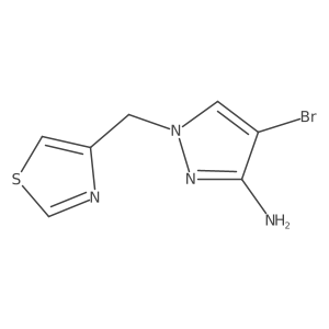 4-bromo-1-[(1,3-thiazol-4-yl)methyl]-1H-pyrazol-3-amine结构式