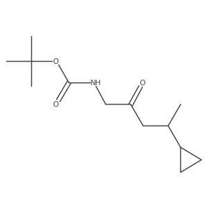 tert-butyl N-(4-cyclopropyl-2-oxopentyl)carbamate结构式