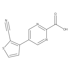 5-(2-Cyanothiophen-3-yl)pyrimidine-2-carboxylic acid结构式