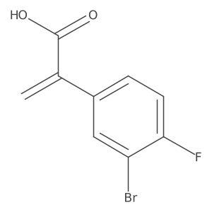 2-(3-Bromo-4-fluorophenyl)prop-2-enoic acid结构式
