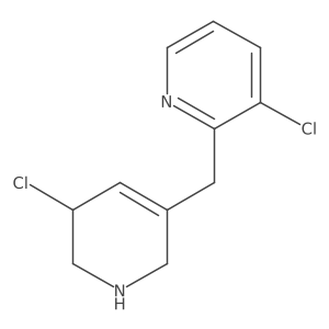 3-Chloro-2-[(5-chloro-1,2,5,6-tetrahydropyridin-3-yl)methyl]pyridine Structure