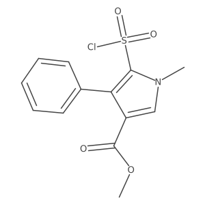 methyl 5-(chlorosulfonyl)-1-methyl-4-phenyl-1H-pyrrole-3-carboxylate结构式