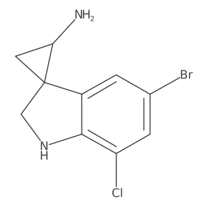 5'-Bromo-7'-chloro-1',2'-dihydrospiro[cyclopropane-1,3'-indole]-3-amine结构式