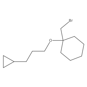 1-(Bromomethyl)-1-(3-cyclopropylpropoxy)cyclohexane Structure