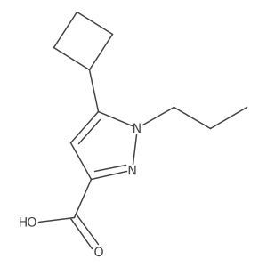 5-cyclobutyl-1-propyl-1H-pyrazole-3-carboxylic acid Structure