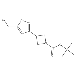 Tert-butyl 3-[5-(chloromethyl)-1,2,4-oxadiazol-3-yl]azetidine-1-carboxylate结构式