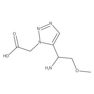2-[5-(1-amino-2-methoxyethyl)-1H-1,2,3-triazol-1-yl]acetic acid结构式