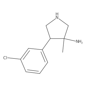 4-(3-Chlorophenyl)-3-methylpyrrolidin-3-amine Structure