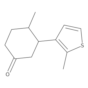4-Methyl-3-(2-methylthiophen-3-yl)cyclohexan-1-one Structure