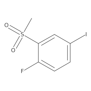 1-Fluoro-4-iodo-2-(methylsulfonyl)benzene结构式