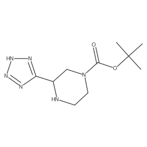 tert-butyl 3-(1H-1,2,3,4-tetrazol-5-yl)piperazine-1-carboxylate Structure