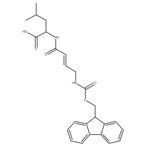 (2S)-2-[4-({[(9H-fluoren-9-yl)methoxy]carbonyl}amino)but-2-enamido]-4-methylpentanoic acid结构式