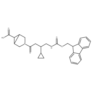 (1R,5S)-3-[3-cyclopropyl-4-({[(9H-fluoren-9-yl)methoxy]carbonyl}amino)butanoyl]-3-azabicyclo[3.1.0]hexane-6-carboxylic acid Structure